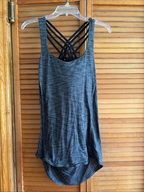lululemon athletica Charcoal Gray Strappy Back Tank
